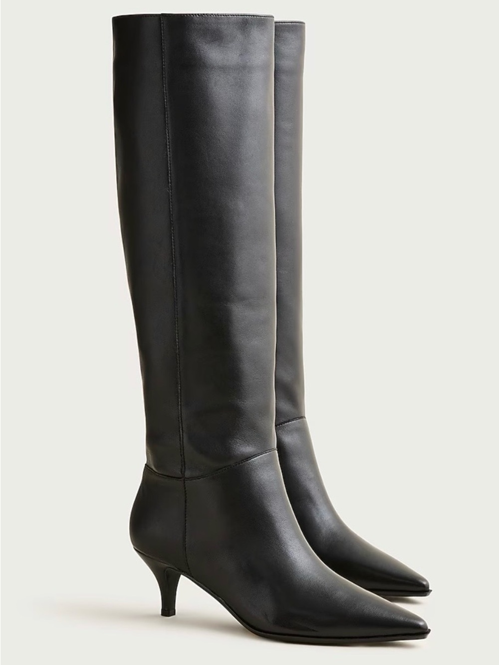 J. Crew “Stevie” Black Knee-High Leather Boots 8 New in Box
